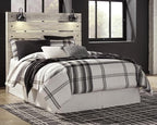 Signature Design by Ashley Cambeck Farmhouse Panel Headboard ONLY with USB Charging Stations, Queen, Whitewash