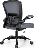 FelixKing Office Chair, Ergonomic Desk Chair Breathable Mesh Chairs Adjustable High Back Lumbar Support Flip-up Armrests, Executive Rolling Swivel Comfy Computer Chairs Home Office Dark Gray