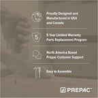 Prepac Astrid Tall Gray Dresser: 16.5"D x 19.75"W x 50"H, 6-Drawer Chest for Bedroom by Prepac - Perfect Chest of Drawers for Ample Storage, Drifted Gray