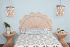 KOUBOO Rattan Petal Headboard, California King, Natural