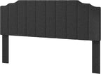 King Size Headboard Only, Linen Wall Mounted Headboard King for Adjustable Bed Modern Upholstered Head Board Easy Assembly, Dark Gray