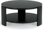 SAFAVIEH Couture Collection Liabella Black Round Coffee Table