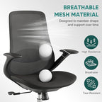 Ergonomic Mesh Office Chair, 330LBS Executive Desk Chair with Lumbar Support, 2D Armrests, Comfy Swivel Computer Task Chairs for Long Hours (Black)