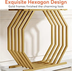 Tribesigns Gold Console Table, Faux Marble Entryway Table Narrow Sofa with Geometric Metal Base, 40 Inch Modern Accent Entrance for Living Room, Hallway, Foyer, White and Gold