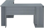 Techni Mobili Functional L-Shaped Computer Desk with storage, L is ⁠59.5" wide x 59.5" Long, Grey