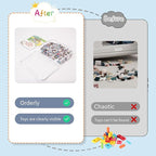 Large Kids Toy Storage Bag - Durable Waterproof Foldable Organizer, Portable Playroom Cleanup Solution for Toys, Books, Art Supplies (Eco-Friendly Material, White