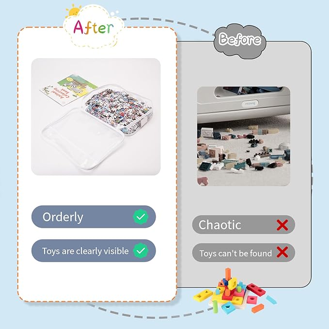 Large Kids Toy Storage Bag - Durable Waterproof Foldable Organizer, Portable Playroom Cleanup Solution for Toys, Books, Art Supplies (Eco-Friendly Material, White