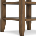 SIMPLIHOME Acadian SOLID WOOD 19 Inch Wide Square Transitional End Table in Rustic Natural Aged Brown, For the Living Room and Bedroom