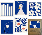 Morigins Swedish Dishcloths for Kitchen 6 Pack Blue Cellulose Sponge Cloths Non Scratch Reusable Paper Towels Biodegradable and Reusable Kitchen Dish Rags (Klein Blue)