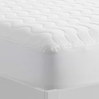 Serta Air Dry Basic Comfort Performance Fabric Quilted Mattress Pad, Cooling and Breathable Mattress Cover, Moisture Wicking Protection with 15" Deep Pocket, California King, White