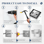 10-Pieces Bathroom Accessories, SUS304 Brushed Bathroom Accessory Set, Nickel Towel Racks for Bathrooml, Stainless Steel, Wall Mounted Towel Rack&Toilet Paper Holder&Towel Ring and Towel Hook