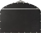 Kate and Laurel Arendahl Ornate Traditional Arched Mirror; 36 x 29; Silver; Decorative Baroque Style Arched Wall Mirror with Wide Frame and Ornamental Crown