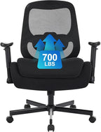 Ergonomic Home Office Desk Chair,Breathable Mesh Chair with Expanded High Back Lumbar Support,Adjustable Height (Classic)