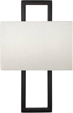 Possini Euro Design Modena Modern Wall Light Sconces Set of 2 Black Hardwired 9 1/2" Fixture Shimmery Silvery Faux Silk Half Shade for Bedroom Bathroom Vanity Living Room Home Hallway Dining House