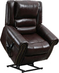 Recliner Chairs for Adults, Oversized Bedroom Chair with Massage, Sofa Chair Home Theater Seating with Lumbar Support, Lift Chair for Elderly, Nursery Chair for Living Room (Breathable Leather)