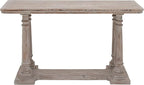 Benzara Deco 79 Wood Console Table with Distressed Accents, 52" x 18" x 30", Light Brown