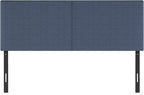 Furinno Roanne Upholstered Headboard, Queen, Denim