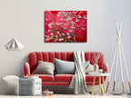Wieco Art Large Red Almond Blossom Tree Vincent Van Gogh Paintings Reproduction Canvas Prints Wall Art for Home Decor and Wall Decor Classical Flowers Pictures Artwork