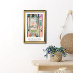 Wieco Art Framed Wall Art Open Window Collioure 1905 by Henri Mattise Abstract Colorful Art Matisse Posters Canvas Prints for Wall and Home Office Decorations Bronze Gold Frame