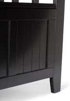 SIMPLIHOME Acadian Entryway Storage Bench - 48 inch Wide Solid Wood Hallway Seat in Black, Transitional Bench for Entryway or Living Room with Lift-Up Lid and Spacious Storage