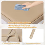 6 Pack Khaki Folding Chairs with Padded Cushion for Outside, Portable Stackable Commercial Metal Foldable Chairs with Steel Frame for Home Events Office Wedding Party, 350lbs Capacity