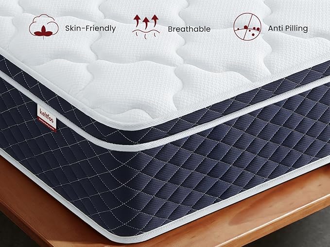 Full Size Mattress 12 Inch, Hybrid Full Mattress in a Box, CertiPUR-US® Certified Memory Foam, Individual Pocket Spring for Cool Sleep&Pressure Relief, Medium Firm Feel, 100-Night Trial