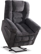 Triple Motor Power Lift Recliner Chair with Massage and Dual Heat for Elderly People, Zero Gravity Lay Flat Recliner Infinite Position, USB Ports（Grey）