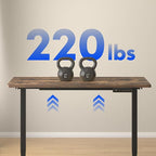 FLEXISPOT E3 Dual Motor Electric Standing Desk 55x28 Inch Whole-Piece Board Height Adjustable Electric Sit Stand Desk (Black Frame + Special Walnut Desktop, 2 Packages)