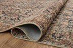 Loloi Amber Lewis Billie Collection, Ink & Salmon 2'-6" x 7'-6" Area Rug – Antique & Distressed Accent Rugs for Living Room, Bedroom, Entryway & Hallway, No Shed High Traffic Area Home Decor Rug