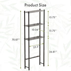 AmazerBath Bamboo Over The Toilet Storage Shelf, Over Toilet Bathroom Organizer Rack, 3-Tier Bathroom Shelves Over Toilet, Space Saver, Espresso