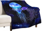 Jellyfish Gifts for Girls & Women - Soft, Warm & Cozy Fleece Throw Blanket for Kids & Adults - 60"x80"