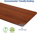 FLEXISPOT EN1 Whole-Piece Standing Desk, 48 x 30 Inches Electric Adjustable Desk for Home Office (Silver Frame + 48 in Mahogany Top, 2 Packages)