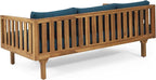 Christopher Knight Home Claremont Outdoor 3 Seater Daybed with Cushions - Acacia Wood - Teak/Dark Teal