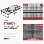 Folding Bed with Mattress, 75''x38'' Twin Size Rollaway Bed with Upgraded Rugged Frame, Guest Portable Foldable for Adults, Space-Saving Fold up