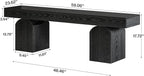 Tribesigns Entryway Bench, 59" Long Black Shoe Bench with Arched Bases, Wooden Indoor Bench for Entry Way, Living Room, Bedroom