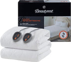 Beautyrest 3M Scotchgard Heated Mattress Pad - Electric Bed Warmer with 5 Heat Settings, 10 Hr Auto Shut Off Timer, All Around Elastic Deep Pocket, UL Certified, Machine Washable, White King