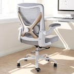 Ergonomic Office Chair with Lumbar Support - Adjustable Computer Desk Chairs for Home Office, Gaming, and Work - Comfortable and Supportive Desk Chairs for Adults(Grey Gold)