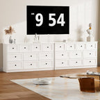 CHUWELL 10 Drawer Double Dresser for Bedroom, 59.1" Wide Dressers & Chests of Drawers with Large Capacity Storage, Dresser for Bedroom(White)