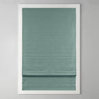 Madison Park Cordless Roman Shades Faux Silk Shade with Sheen 1-Panel Privacy, Room Darkening, Energy Efficient, Thermal Insulated Window Blind for Bedroom, Living Room Décor, 33"W x 64"L Como, Green