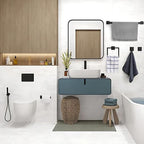 5 Pieces 23.6-Inch Bathroom Hardware Accessories Set,Black TStainless Steel Bathroom Hardware Set,Bath Towel Bar Kit