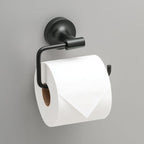 Franklin Brass Voisin (1-Pack) Toilet Paper Holder, Euro Single Post Tissue Roll Wall Mount TP Storage, Matte Black Bathroom Decor, Accessories VOI50-MB