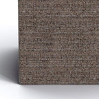 SIMPLIHOME Rockwood 18 inch Wide Contemporary Square Cube Storage Ottoman with Tray in Mink Brown Tweed Look Fabric, Assembled, For the Living Room, Entryway and Family Room