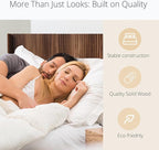 KEIKI Wooden King Size Headboard Only, 80.2" Wide Farmhouse Headboards with Wall Mounted Fluted Panel & Wingback for Bedroom, Walnut Brown
