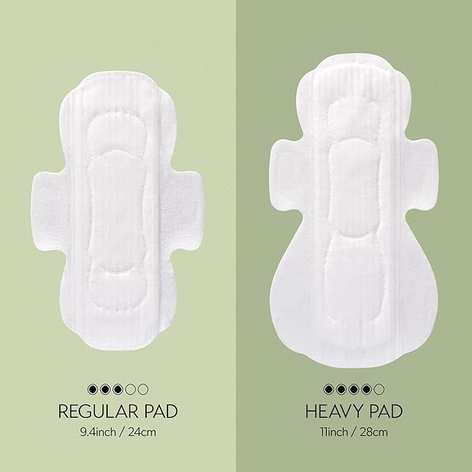 INERTIA The Prism White – Truly Organic Ultra Thin & Leak-Proof Organic Cotton Korean Pads with Wings | Heavy Absorbency | Hypoallergenic, Super Absorbent, Chlorine-Free & Fragrance-Free (40 Count)
