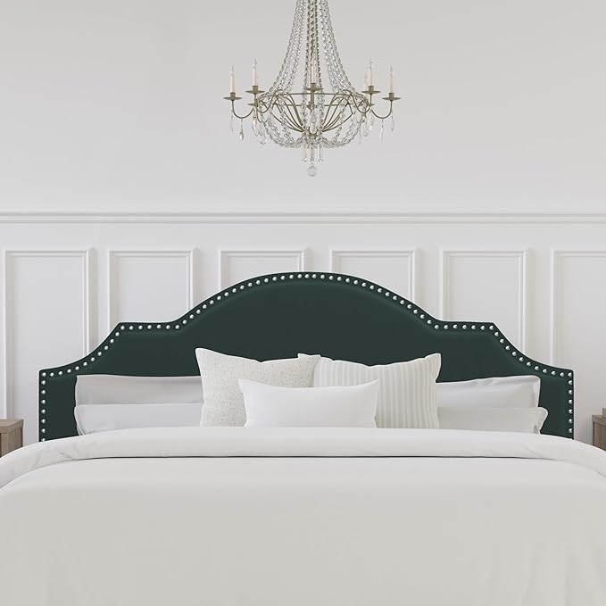 Hillsdale, Cynthia Upholstered King Adjustable Headboard, Green