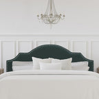 Hillsdale, Cynthia Upholstered King Adjustable Headboard, Green