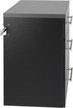 Prepac HangUps 30'' Garage Storage Cabinet with 3 Drawers, Wood Wall Mount Pantry Cabinet, Wall Hanging Laundry Room Cupboard, Kitchen Pantry for Garage, Kitchen and Laundry Organization, Black