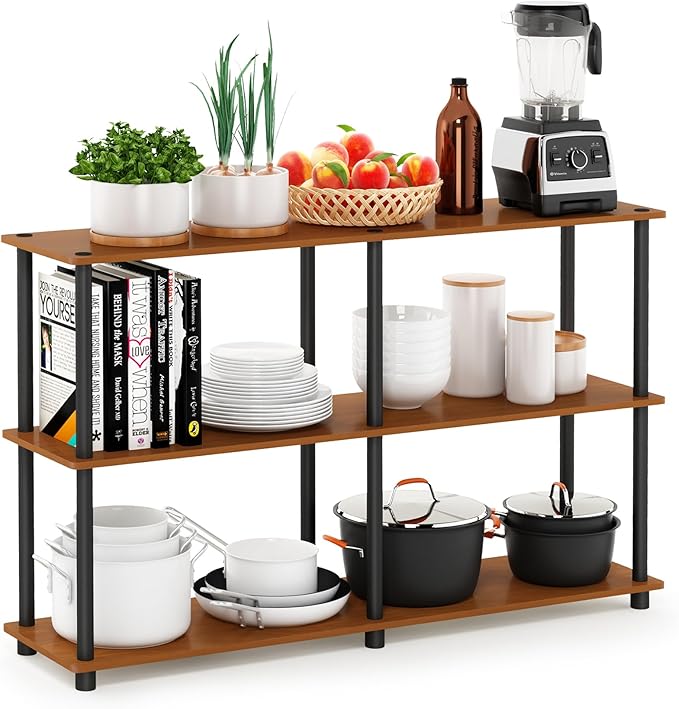 Furinno Wire End Table, Side Table, Brown