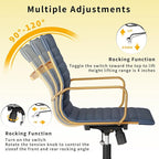 Chair, Desk Computer Chair ，with Armrests ，Ergonomic Office Chair for Home and Office, 17.32 x 22.83 x 35.43 inches, Multiple Colors (Gold Navy)
