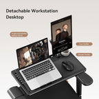 Newtral Office Chair Ergonomic with Footrest, Auto-Following Lumbar Support, High Back Desk Chair with 4D Armrest,136° Tilt Lock, Adjustable Seat Depth & Height (Supreme with Laptop Tray, Black)